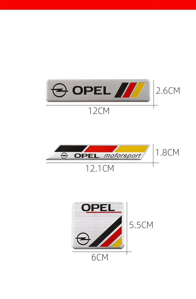 Aluminum car parts stickers can be freely pasted on the car body For Opel Insignia Astra Antara Meriva Zafira H G Corsa
