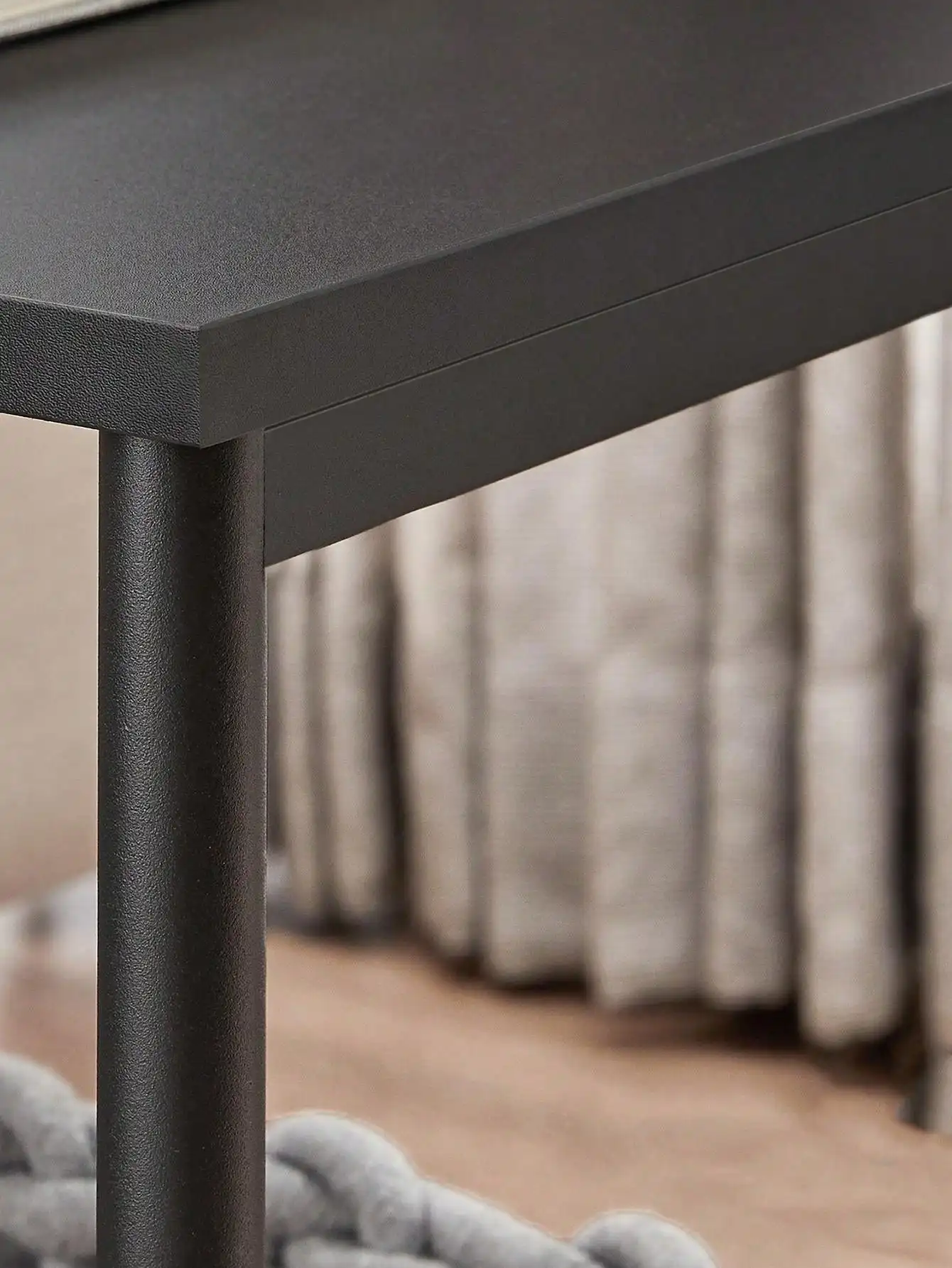 Side Table, Small End Table, Nightstand For Living Room, Bedroom, Office, Rustic Brown And Black 5.7 " L X 11.8 " W X 19.7 " H