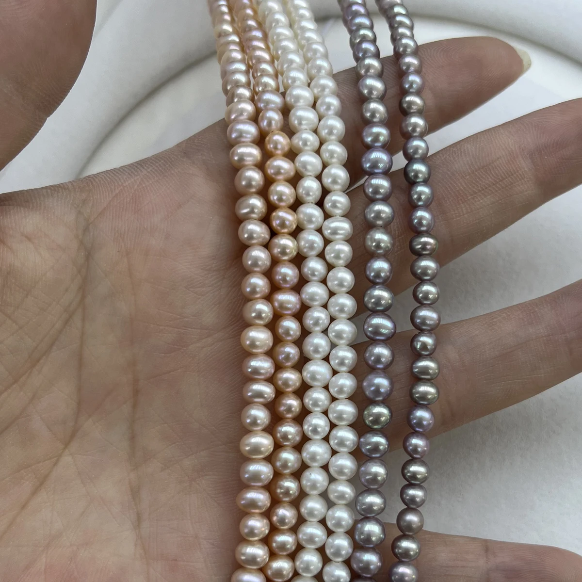 

AAA 4-5mm Potato-Shaped High-Quality Natural Pearl Semi-Finished Beads for Jewelry Making DIY Necklace Bracelet Accessories 36cm