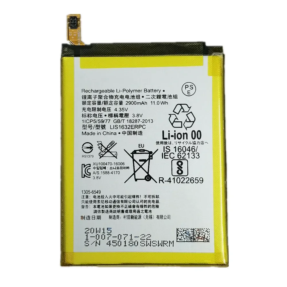 High Quality LIS1632ERPC Batteries For Sony Xperia XZ XZs F8331 F8332 Replacement Battery 2900mAh