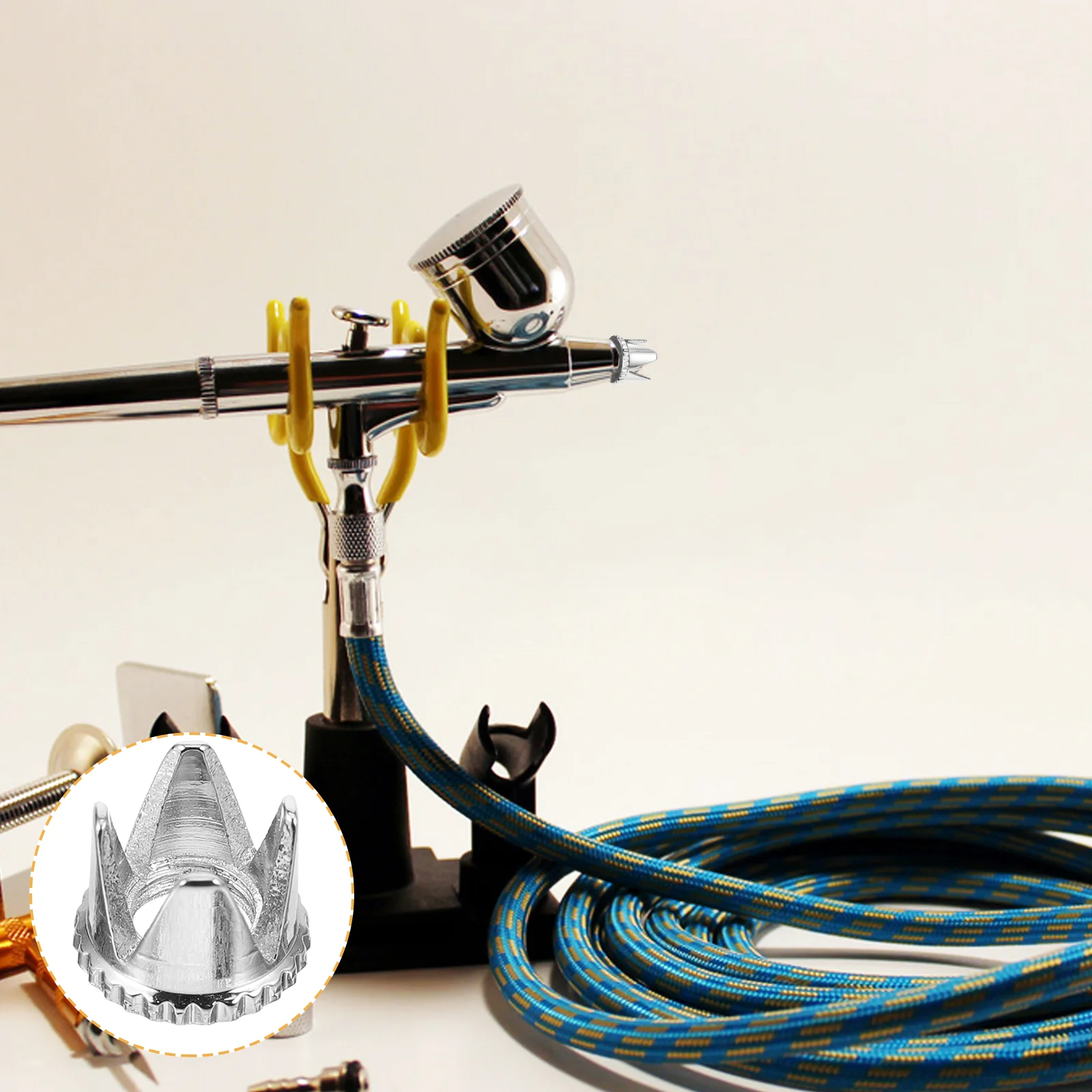 Airbrush Cap Naald voor Spray Paint Caps Zilver RVS Vervanging