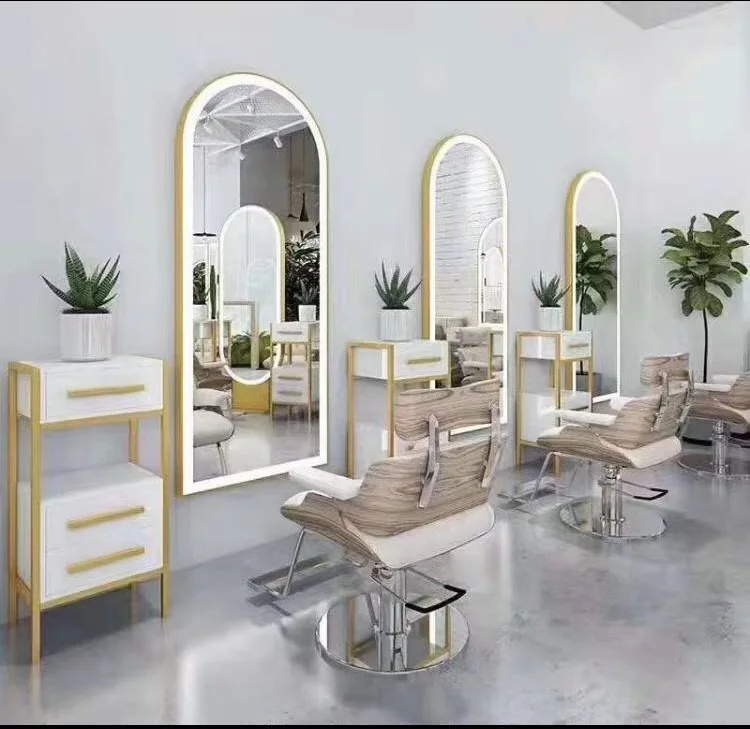 Kapper Spiegel Kappers Dubbelzijdig Styling Led Spiegel Station Kapper Spiegeleenheid voor Kapper