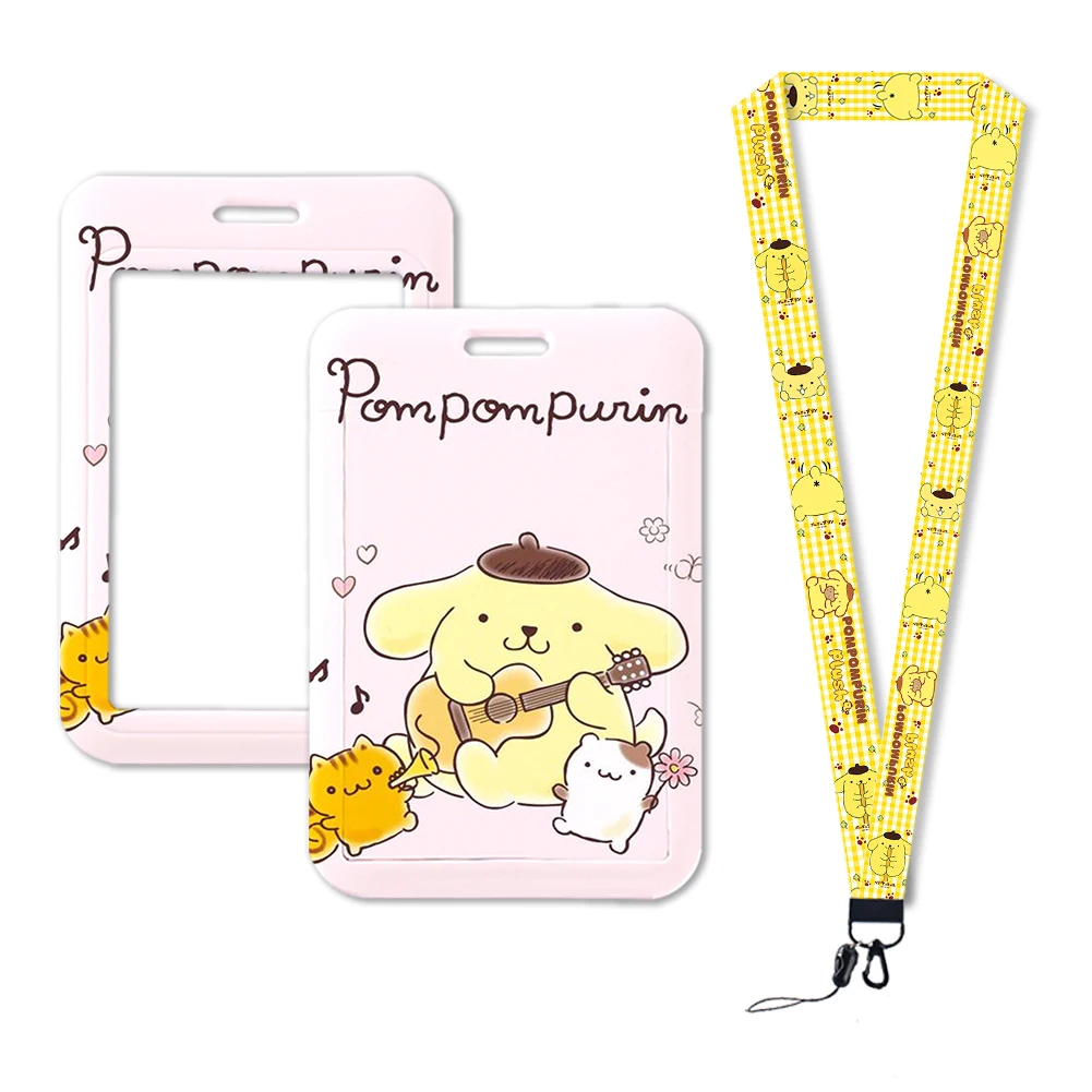 W SANRIO Kuromi Cinnamoroll pompurin Hello My Melody รูปภาพกระเป๋าเก็บบัตรคิตตี้การ์ดนักเรียนซองใส่บัตรกระเป๋าเก็บบัตรพวงกุญแจ