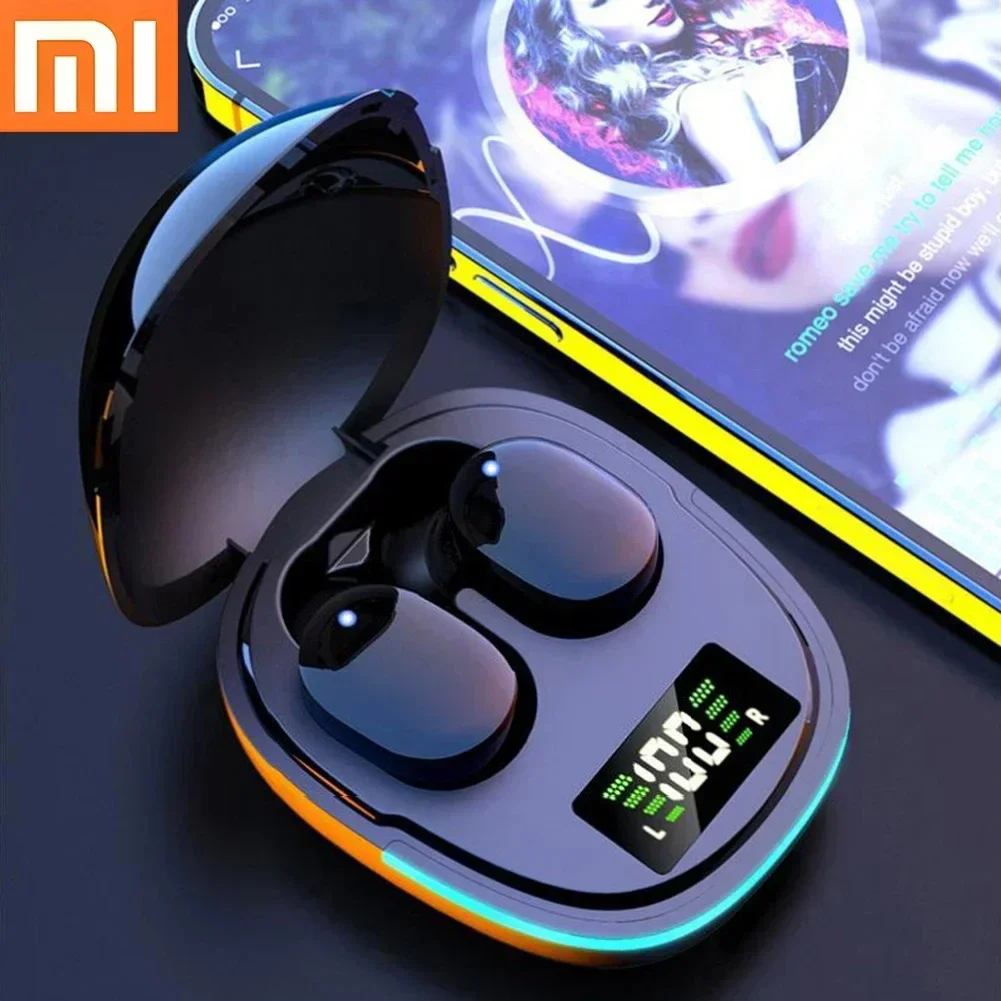 Xiaomi G9S earphone Bluetooth nirkabel, headphone olahraga tahan air kontrol sentuh Headset Stereo Hifi dengan mikrofon