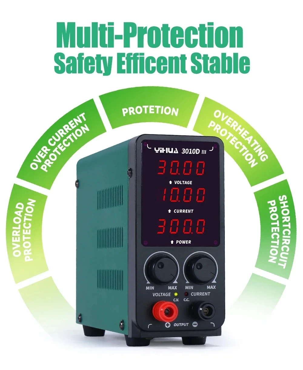 alimentatore-dc-regolabile-yihua-3010d-iii-30v-10a-display-di-precisione-a-4-cifre-protezione-da-sovracorrente-surriscaldamento-per-riparazione-telefoni