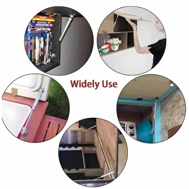 2PCS Home Door Stay Door  Lift 100N 150N 200N  Pneumatic Support Hydraulic Gas Spring  Furniture Hinges -Kitchen Cabinet Lift