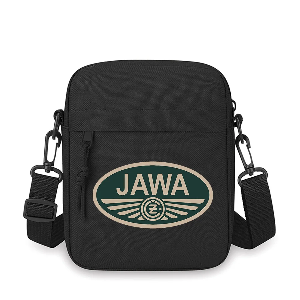 JAWA motorcycle design green oval Men Crossbody Bag Single Shoulder Women Cartoon Anime Film Printing Design Unisex