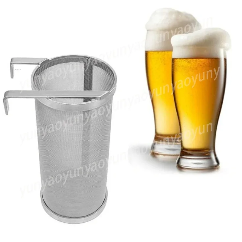 300 Micron Stainless Steel Homemade Brew Beer Hop Mesh Filter Strainer with Hook