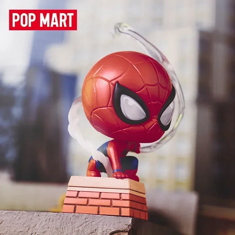 POP MART-caja ciega de la serie Spider and Venom, bolsa de adivinación, decoración de escritorio, modelo bonito, regalo, juguetes para niñas, Anime