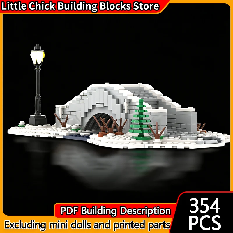 

Популярная киномодель MOC, строительные кирпичи, каменный мост в центральном парке, модульная технология, детские праздничные подарки, сборный игрушечный костюм