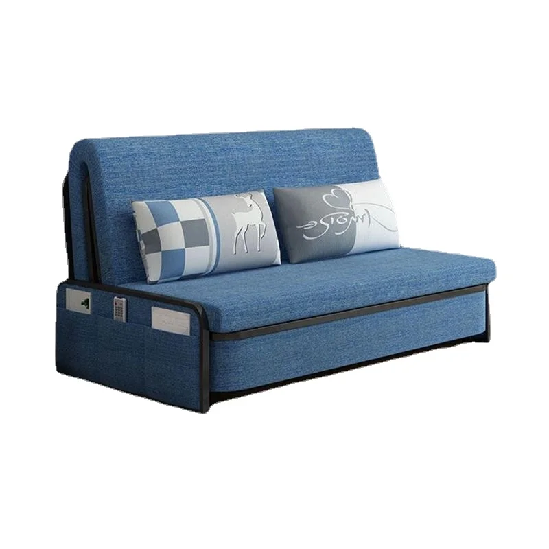 

Sofa bed dual-purpose frameless iron folding sofa bed, retractable small unit balcony, single person can combine complete set