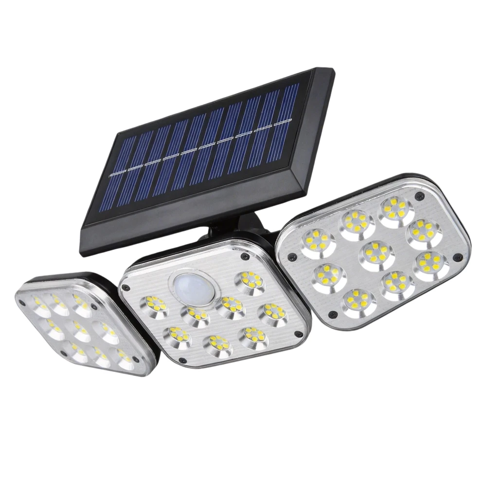 Four Headed Light Solar Wall Lights For Night Security Long-term Outdoor Use Weatherproof Design For Outdoor Courtyards