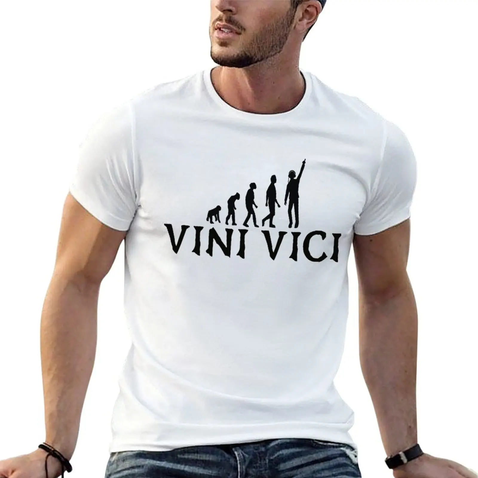 Vini Vici logo T-Shirt Large Size Basic Casual T-Shirt