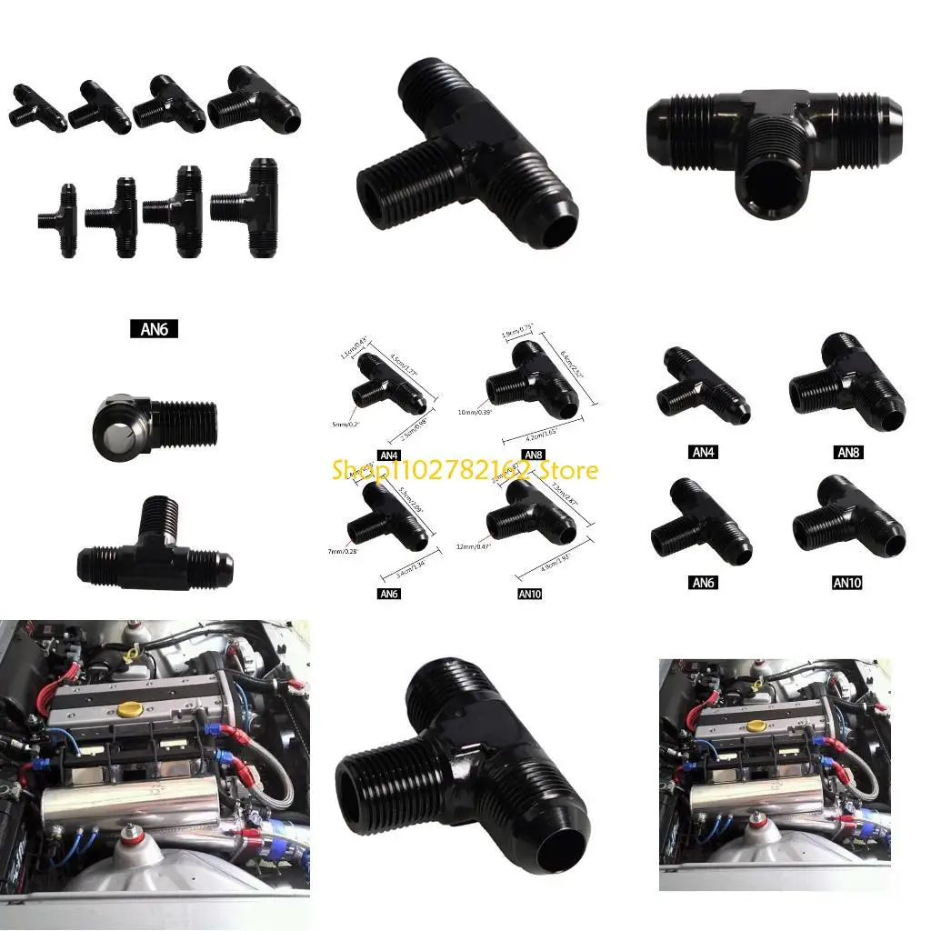 

547B 3 in 1 Oil Pipe Adapter Lighweight Metal Junction Coupler Adapter for Industrial