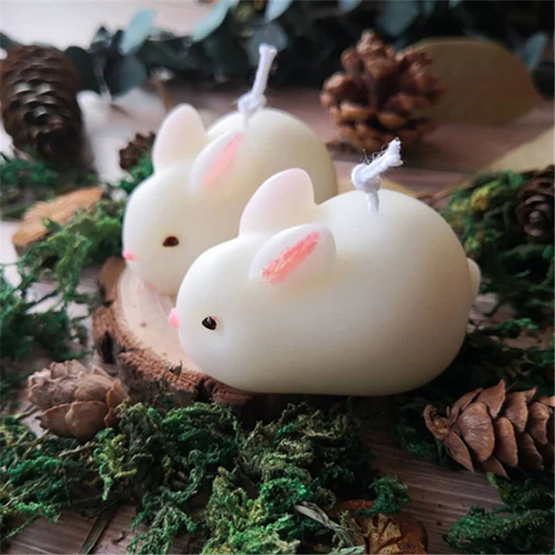 Little White Rabbit Scented Candles for Home Decoration, Aromatherapy Candles Stress Relief Candles Gifts for Women Friends