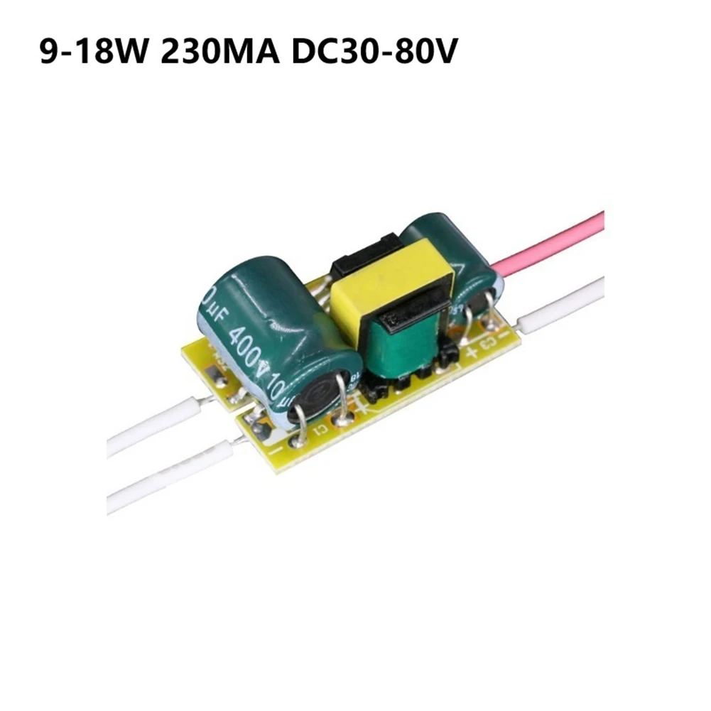 1pc LED Driver Transformer DC30-80V 230MA Power Supply Adapter 9-18W LED Lamp Driver Light Transformer Power Tools Parts