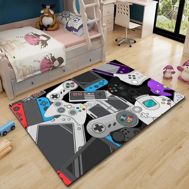 

Game Handle Large Area Living Room Carpet Art Color Game Pattern Area Decorative Carpets Nonslip Dirtresistant Children Room Rug