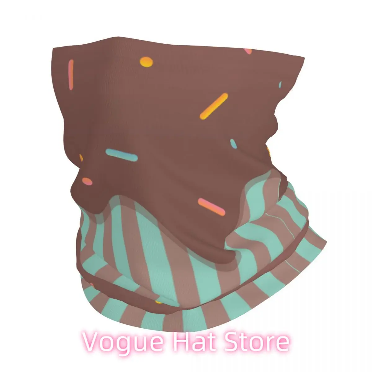 

Шарф с расплавленным шоколадом и ванильным мороженым, шейный платок, маска для лица, полиэстер