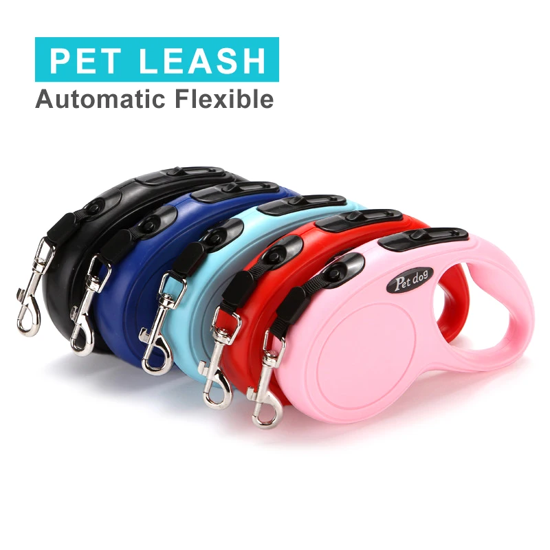 

3m 5m Durable Pet Dog Leash Automatic Retractable Nylon Cat Lead Extension Puppy Walking Running Lead Roulette Pets Products