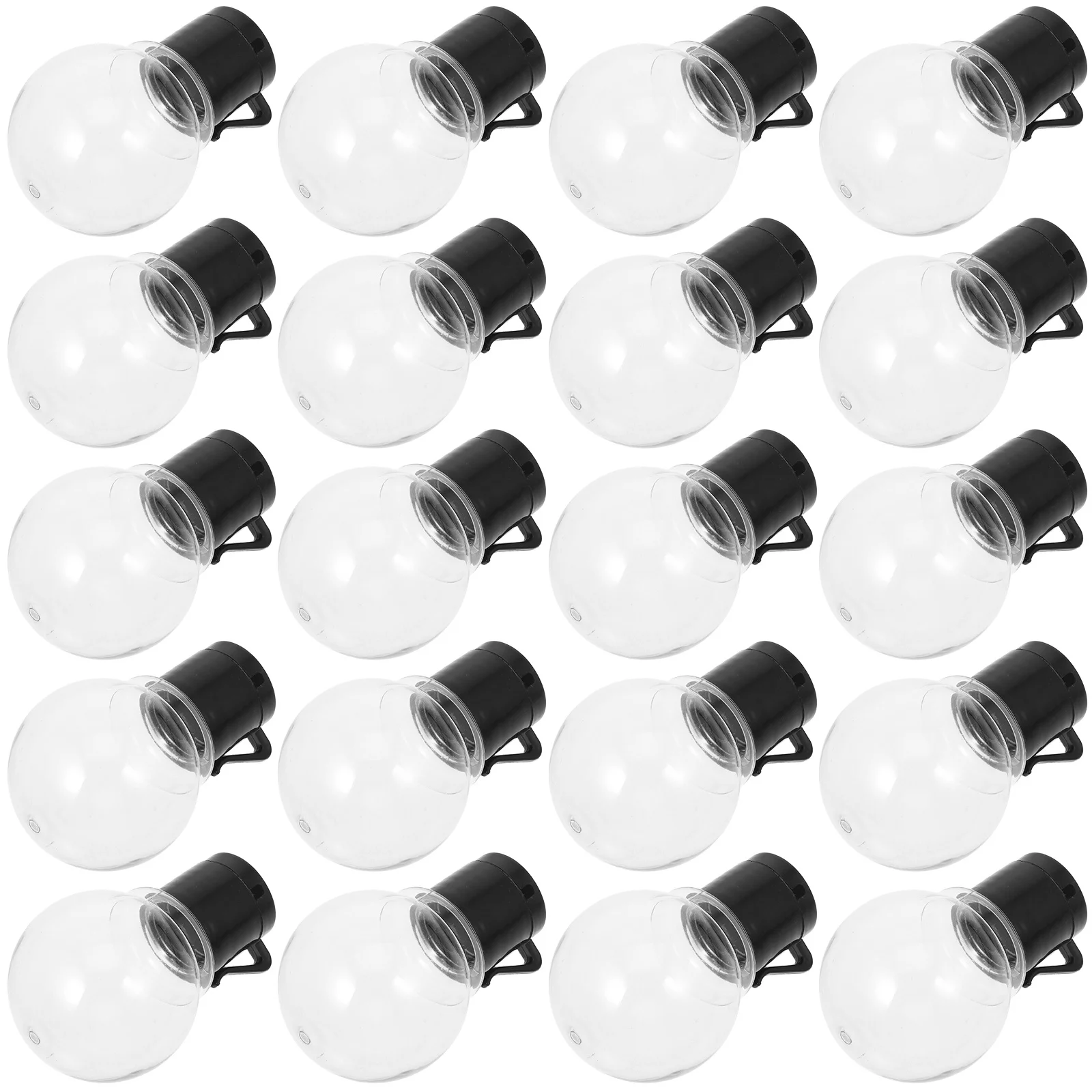 

20Pcs Globe Light Bulb Pendant String Lights Empty Bulb Decor Plastic Lamp Shade for Romantic Home Party Wedding Atmosphere