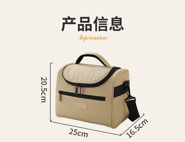 Neue Tragetasche, Kühler, Lunchtaschen, tragbar, für Picknick, Büro, Schule, Isoliertasche mit Schultergurt – Detail 16