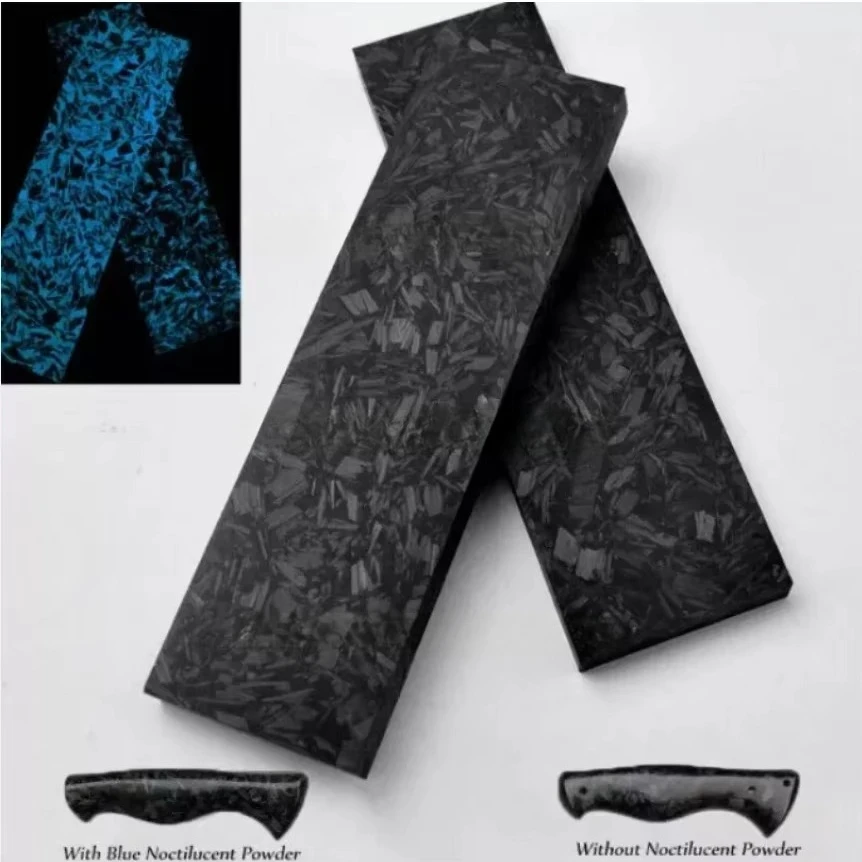 1pc DIY Craft Marbled CF Carbon Fiber Knife Scales Handle Making Blank material