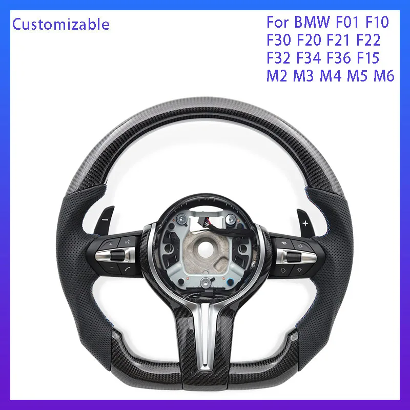 Carbon Fiber M Sport Steering Wheel For BMW F10 F11 F12 F13 F01 F02 F03 F06 F07F18 F20 F21 F22 F23 F30 F31 F34 F35 F36  F48