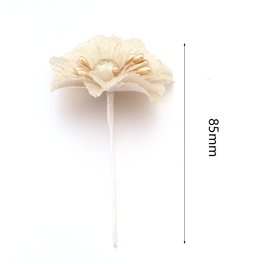 6pcs 8.5cm Camellia Artificial Flower Bouquet Fake Flower For DIY Wedding Party Scrapbooking Garland Wreath Christmas Decoration