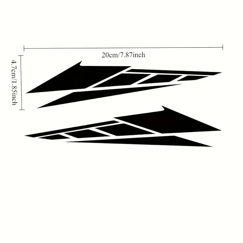 2 PÇS/SET Sporty Speed Stripe Auto Moto Adesivo, Decalque de Design Dinâmico para Carro Motocicleta, Acessório de Personalização Exterior