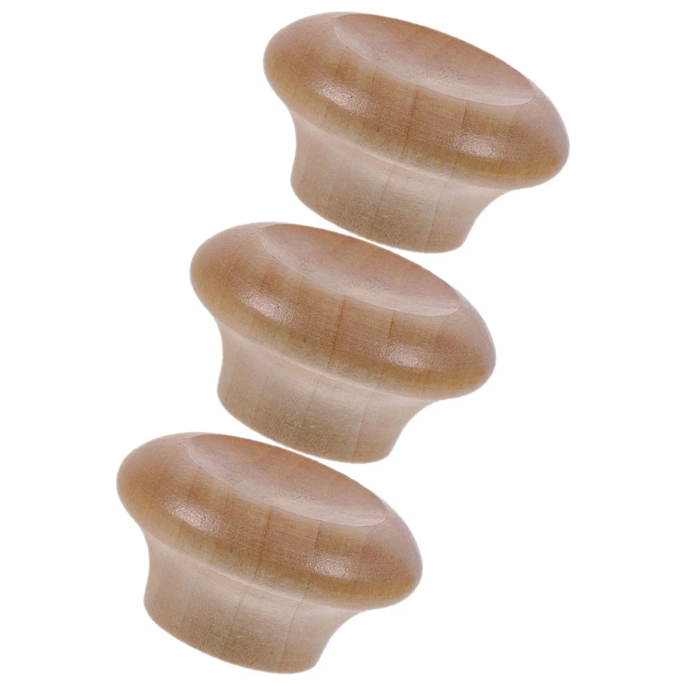 

3 Pcs Universal Pot Lid H Cookware Replacement Knobs Wear Resistant High Temperature Wooden Suitable All Pots Kitchen Bar