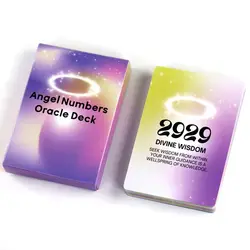 Angel Numbers Oracle Deck 10.4*7.3cm To Receive Divine Guidance 40 Pcs Numerology Cards