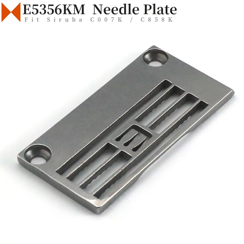 E5356KM Throat Needle Plate Fit Siruba C007K, C007KD, C858K Industrial Interlock Sewing Machine Part Needle Distance 5.6mm