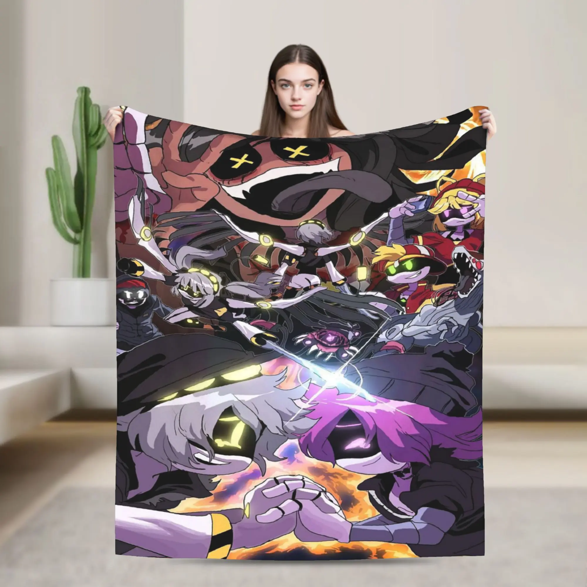 murder drones Printed Blanket For Men Women Ultra Soft  Throw Blankets for Couch 50x60 Inches Multiple Sizes