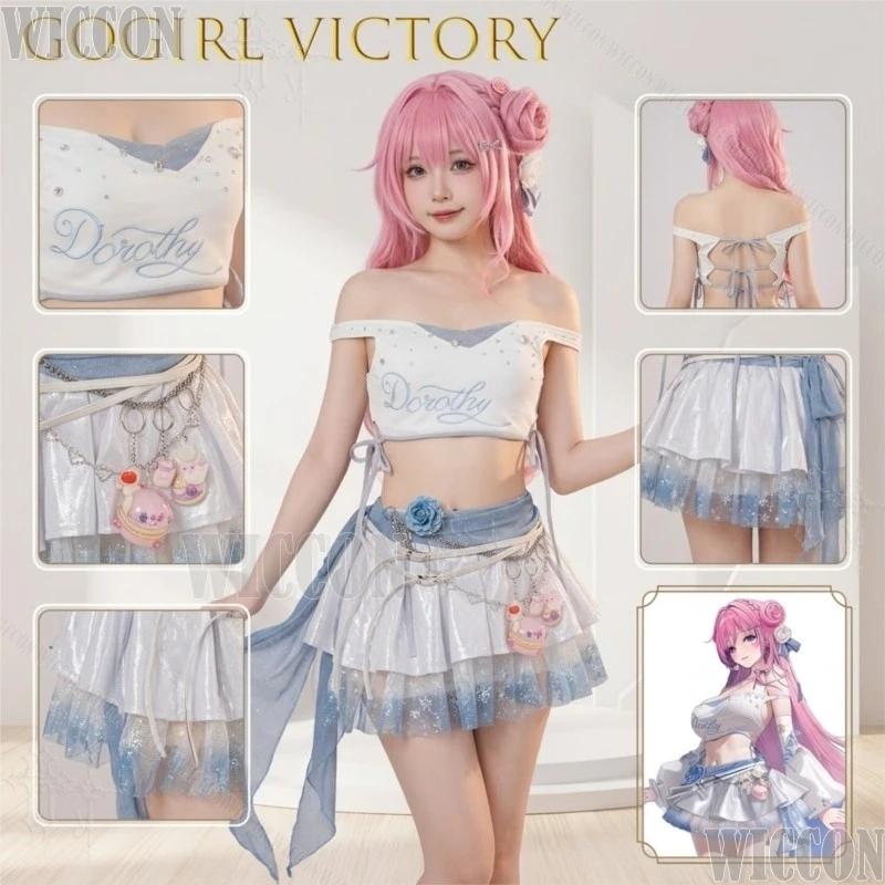 

Godgirl Victory Dorothy Girl Group Stage Performance Full Set Cosplay Costume Dress Head Halloween Carnival Party Woman Dorothy