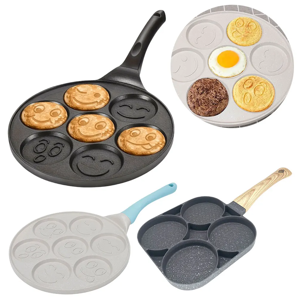 7/4 Cup Non-stick Griddle Pancake Maker Egg Omelet Crepe Frying Pan Pancake Shapes Pan Mini Pancakes Maker for Kids Breakfast