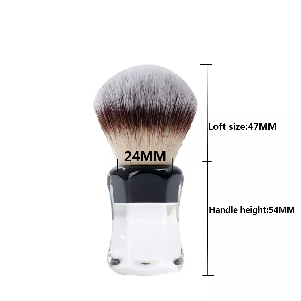 YAQI 24mm Two Band Badger Hair Clear Handle Beard brush Men Wet Shaving Brush Provide Professional Comfortable Shaving Essential