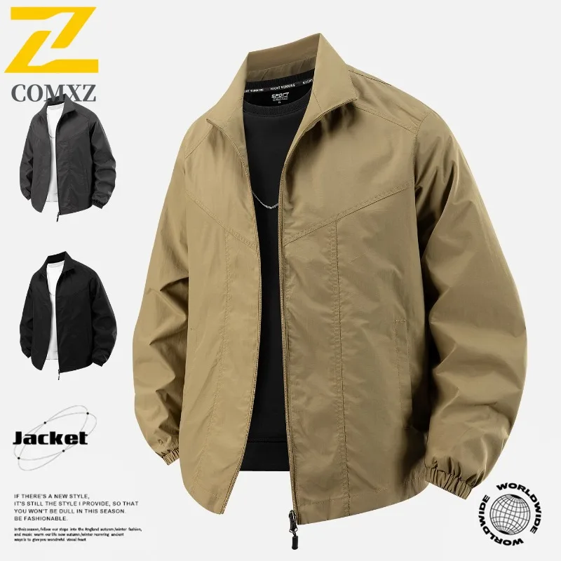 

COMXZ Роскошная куртка со светоотражающими сращиваниями, повседневное бейсбольное пальто, мужская весенне-осенняя униформа, мужская осенняя одежда, новые куртки