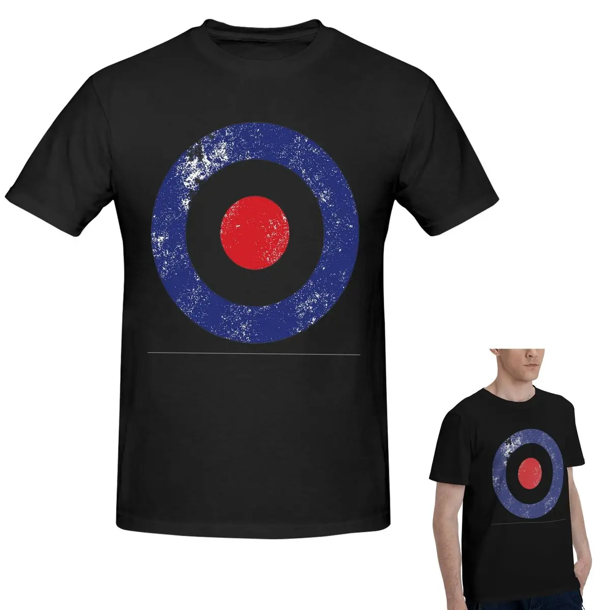 

100% Cotton RAF Type D Roundel-Mod Target T-Shirt Men's Classic Oversized T Shirt Men O-Neck Summer Shirts Tops S-6XL