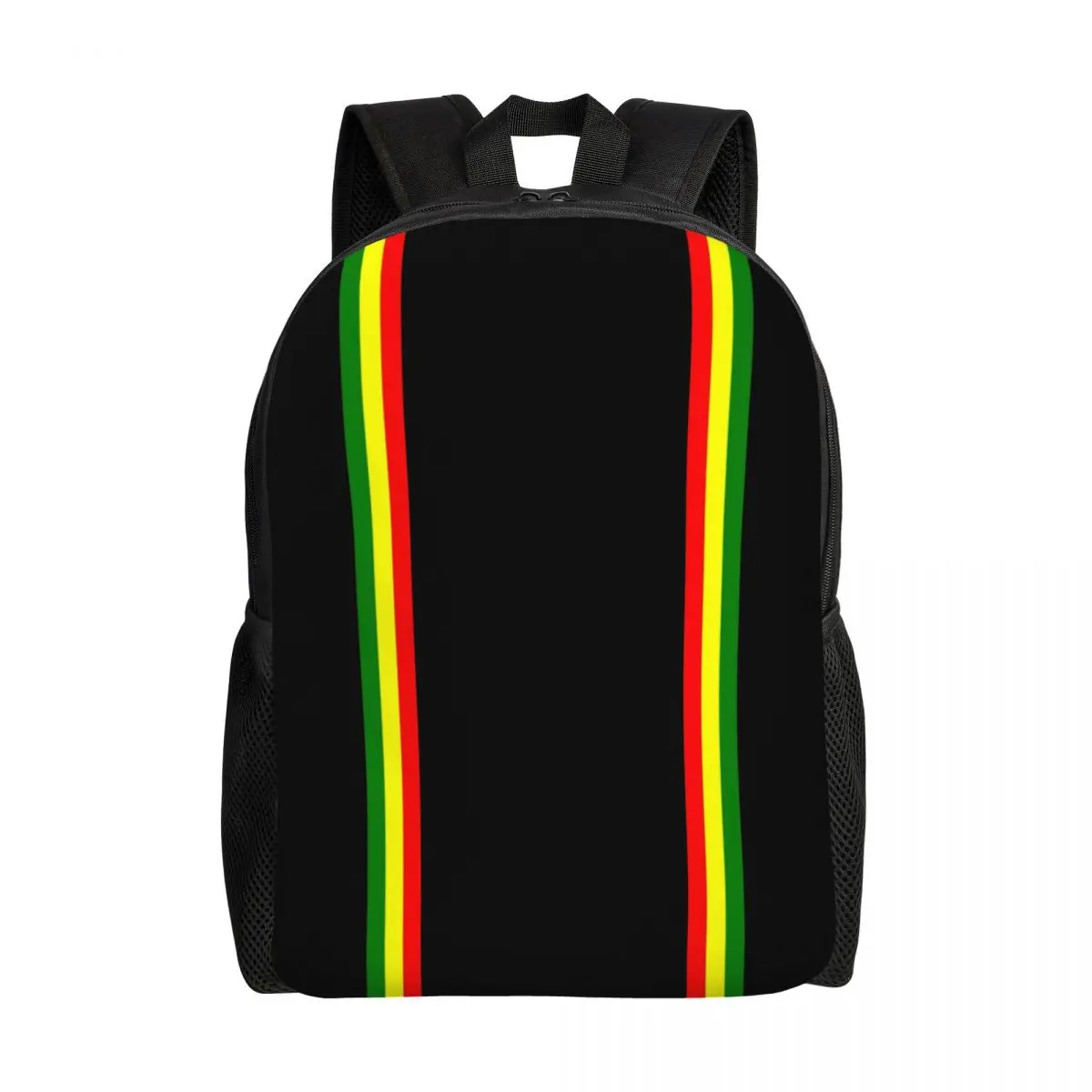 Custom Rasta Stripe Rasta Color Backpack for Women Men Water Resistant School College Bag Printing Bookbag