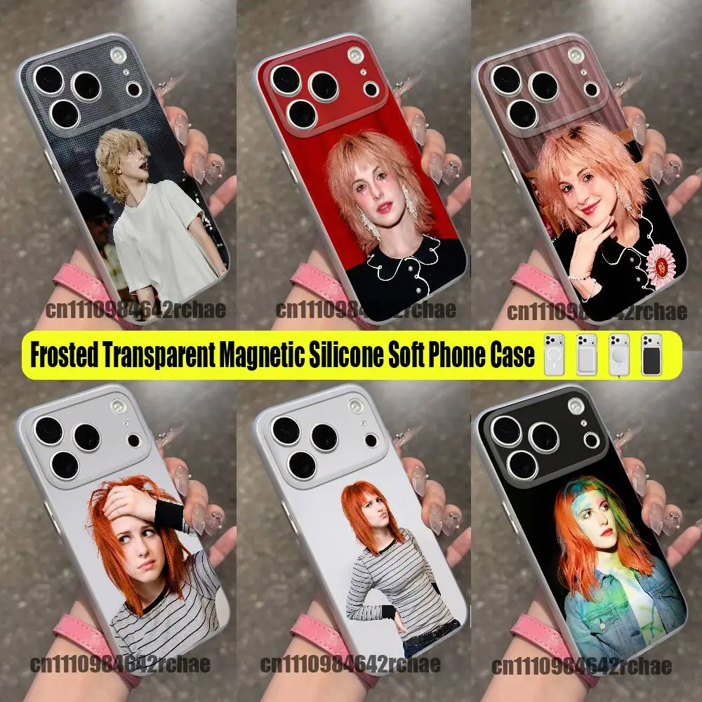 For Singer Hayley Williams Phone Case For iPhone 15 17 18 11 14 13 16 12 Pro Max Mini Plus For Magsafe Magnetic Clear