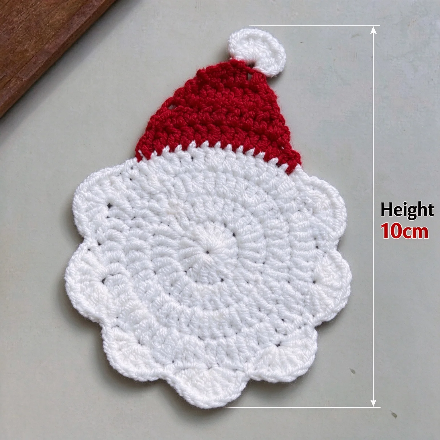 Finished handmade Santa Claus coasters, yarn hooks, creative gifts, holiday gifts, home meal mats, bowl mats