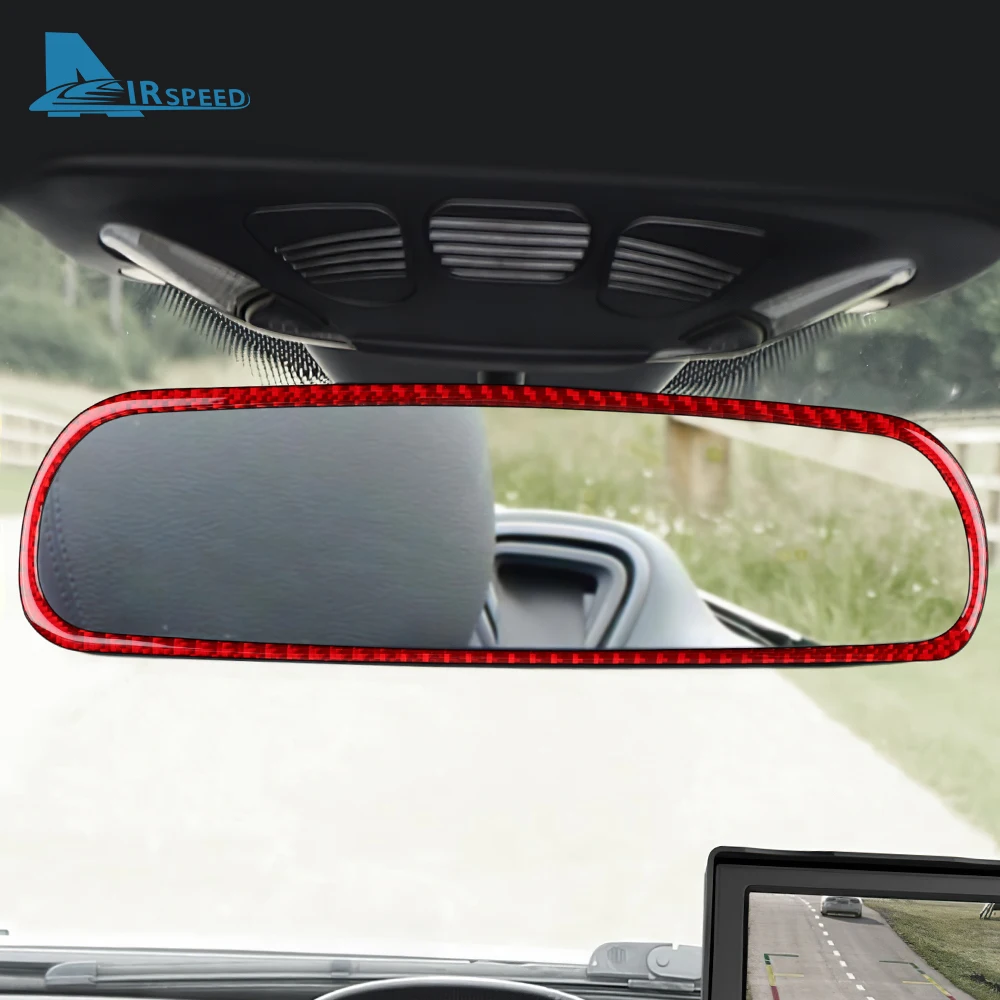 Real Soft Carbon Fiber Sticker For Chrysler 300 300C 2005 2006 2007 Car Rearveiw Mirror Outer Frame Interior Trim Accessories