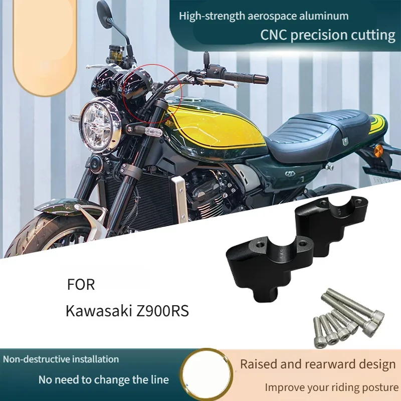 For Kawasaki Z900RS SE CAFE Handlebar Riser Offset Pullback Elevador Manillar Moto Accesorios Moto