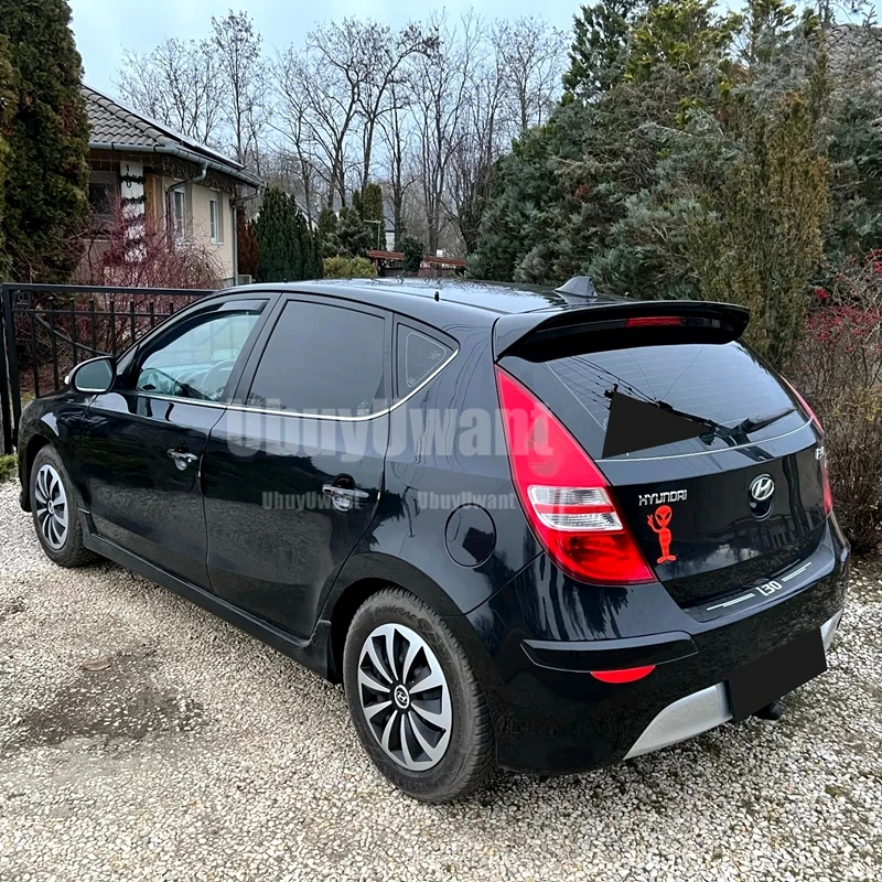 Für Hyundai I30 2008 2009 2010 2011 2012 2013 ABS-Kunststoff Glänzend Schwarz/Carbon-Farbe Kofferraumlippe Heckdachspoiler Auto-Styling – Detail 2