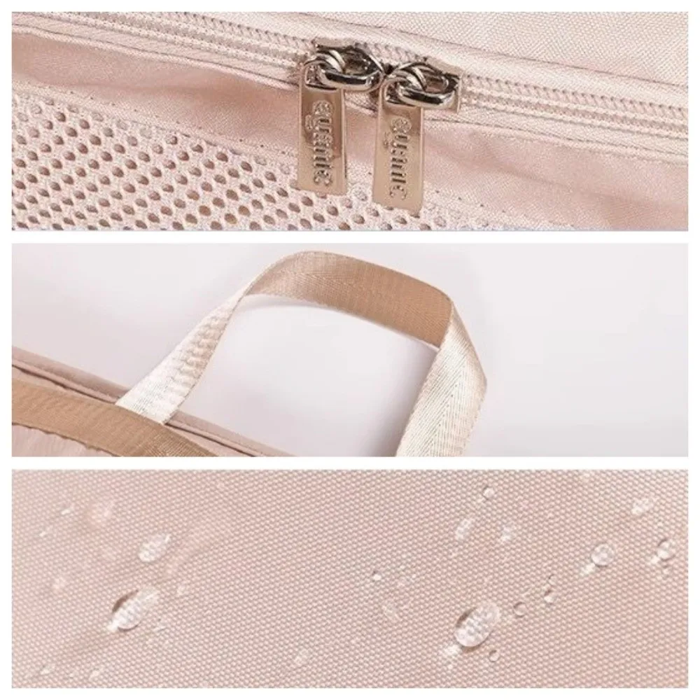 Hanging Luggage Organizer Pouch Foldable Large Capacity Suitcase Clothes Storage Bag Washable Dustproof Travel Bag Organizer