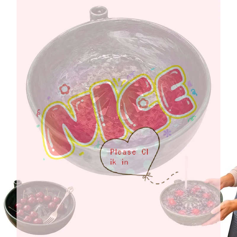 【BA】Self-Spinning Berry Washing Bowl Ceramic, Automatic 360° Fruit & Vegetable Washer Spinner With Drainage