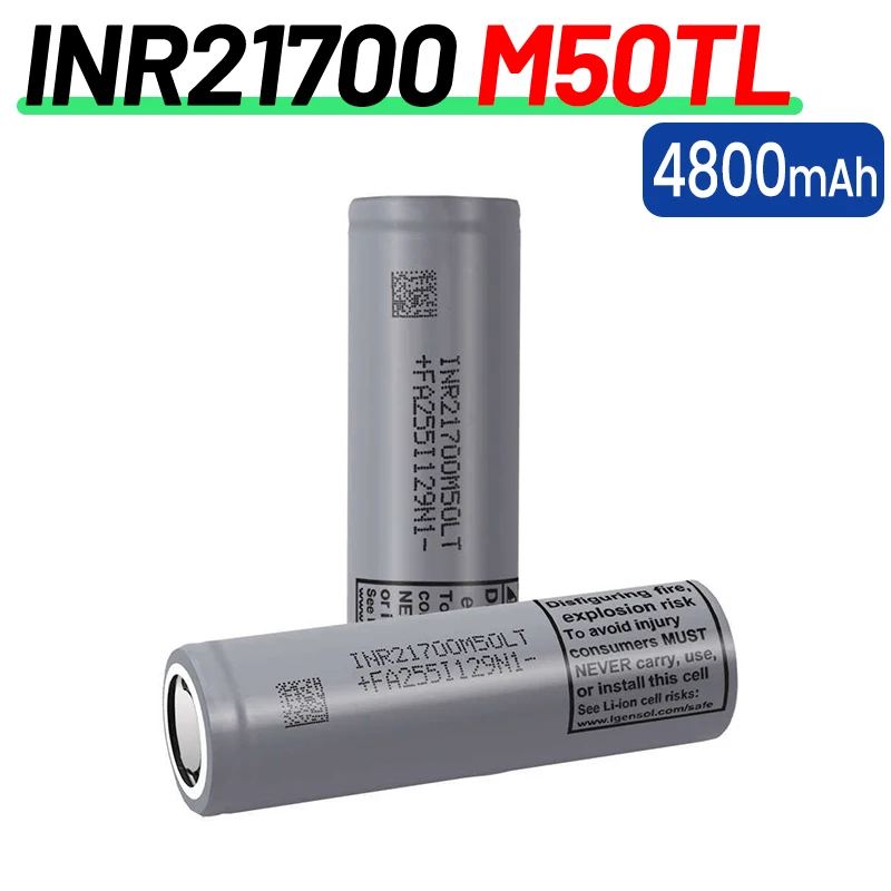 

INR21700 M50LT 4800mAh 3.7V high-capacity rechargeable lithium battery for electric bicycle sweeping robots