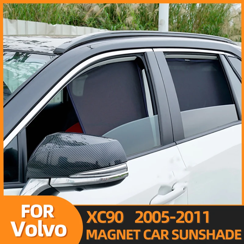 

Для Volvo XC90 2003-2014 автомобильный солнцезащитный козырек, магнитная шторка на лобовое стекло, занавеска на заднее боковое детское окно, солнцезащитные козырек