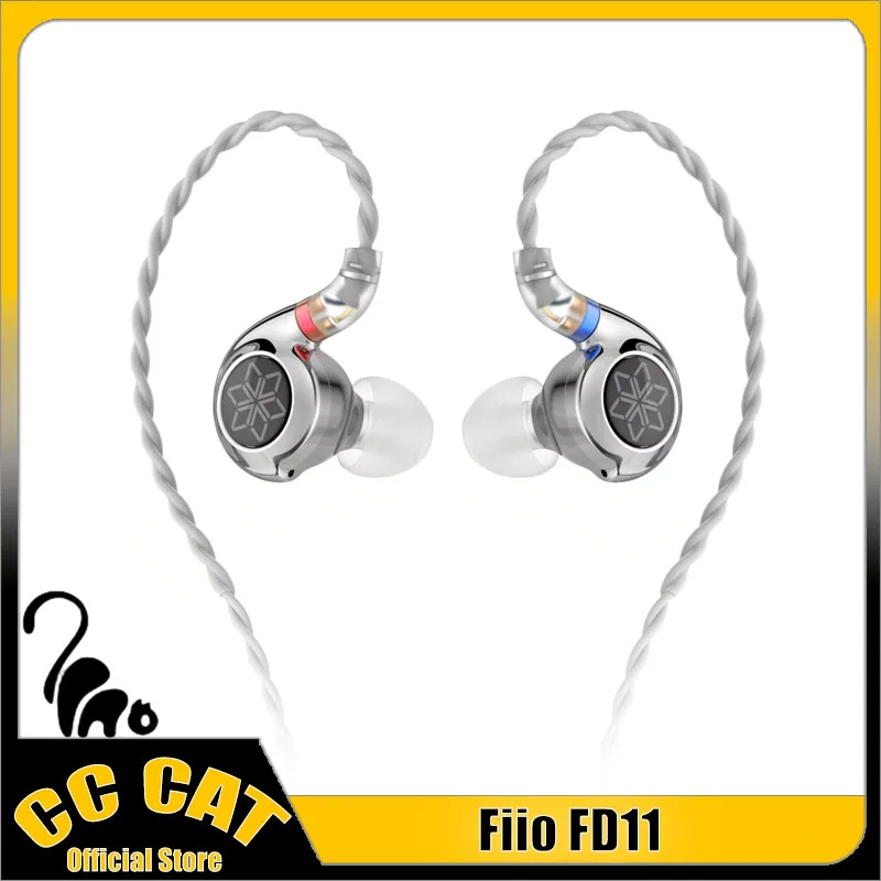 Fiio FD11 Wired In-Ear HiFi 10mm Dynamic Driver Monitor Earphones Customized Replaceable Cable Earbuds High-Fidelity Earphones