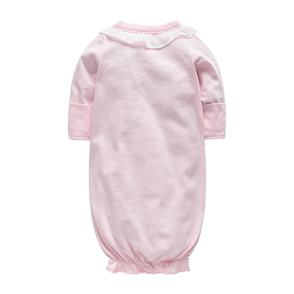 Kavkas Baby Girls Rompers Long Sleeve Pink Cotton Babies Sleepwear Girl Pajamas Newborn 0-3 months Baby Clothing